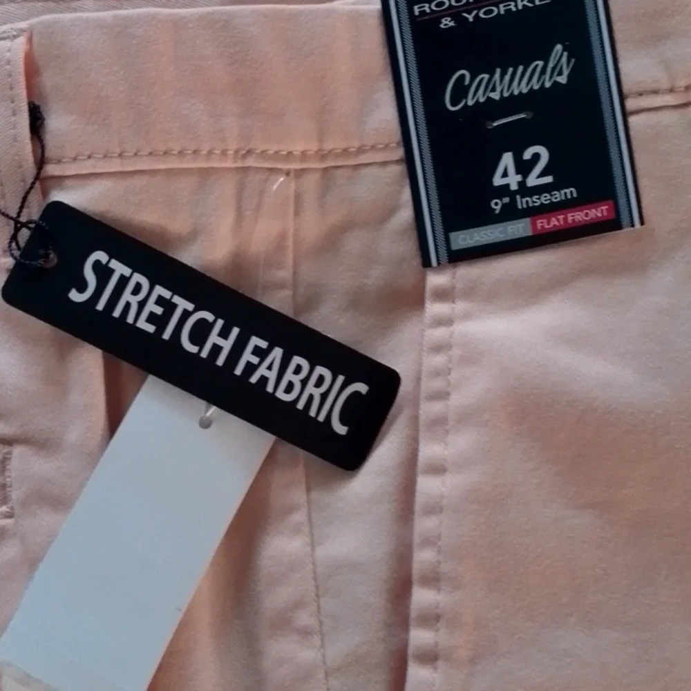 Preppy Shorts Resort Man 42 Casual Stretch Cotton Flat Front Golf Cruise  New